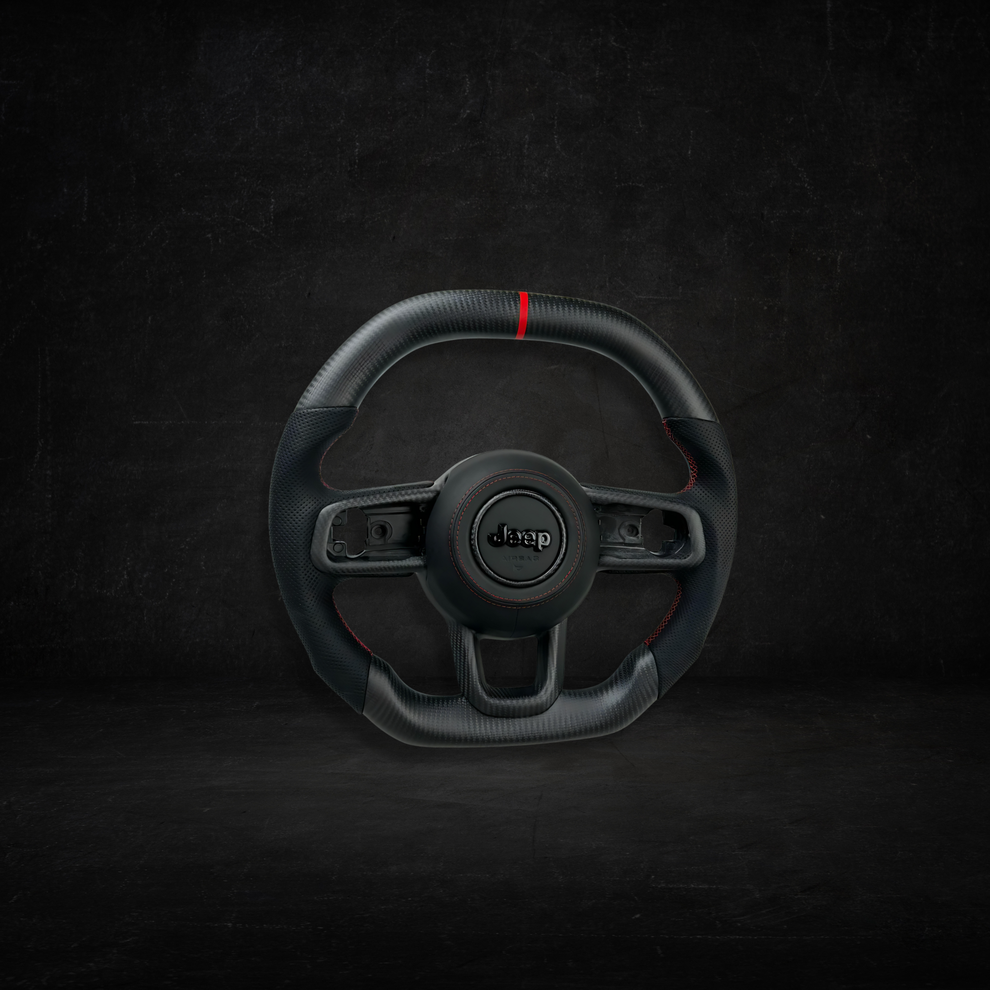 Fully Custom Carbon Fiber Steering Wheel - Jeep